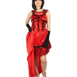 HPO Men's Adult Women Bordello Lover Costume | Red Cosplay Costume