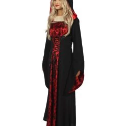 HPO Adult Women's Deluxe Horror Vampiress Costume | Black Halloween Costume