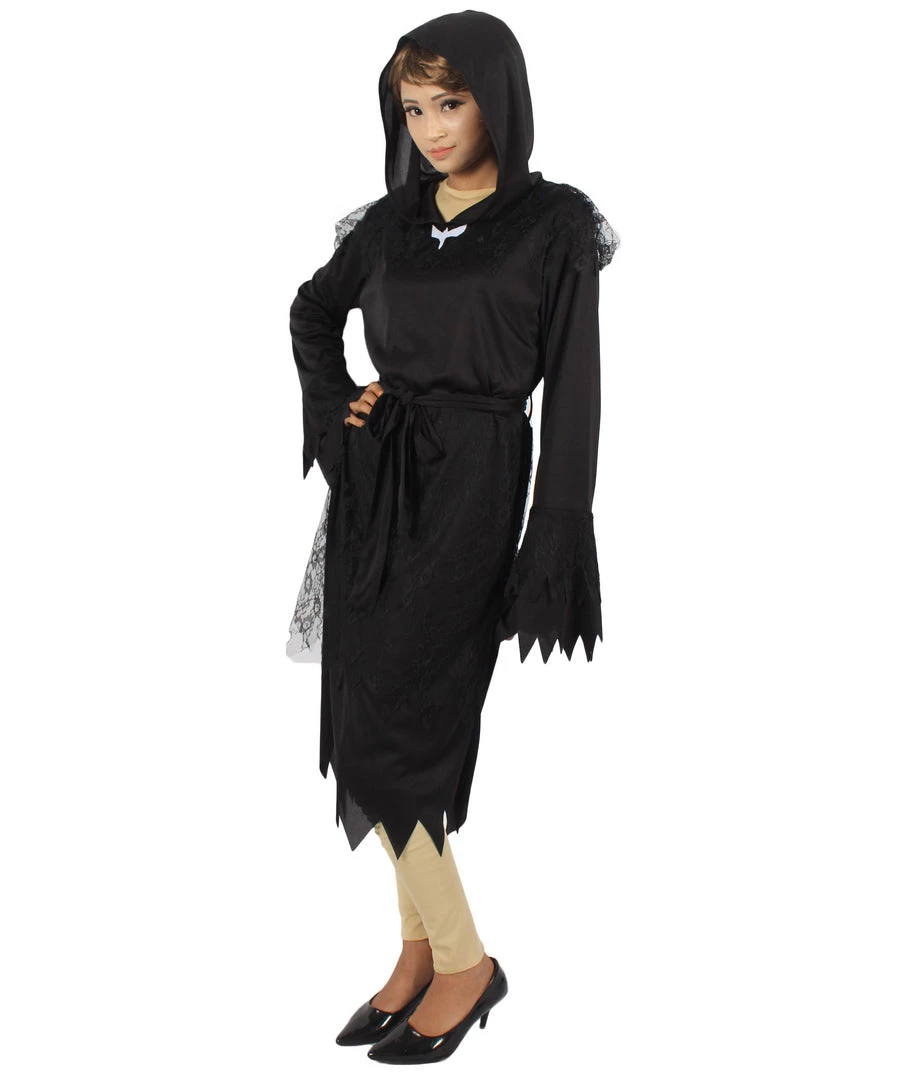HPO Adult Women's Cloak Of Darkness 2Pc Costume | Black Halloween Costume 3 HPO Adult Women's Cloak Of Darkness 2Pc Costume | Black Halloween Costume