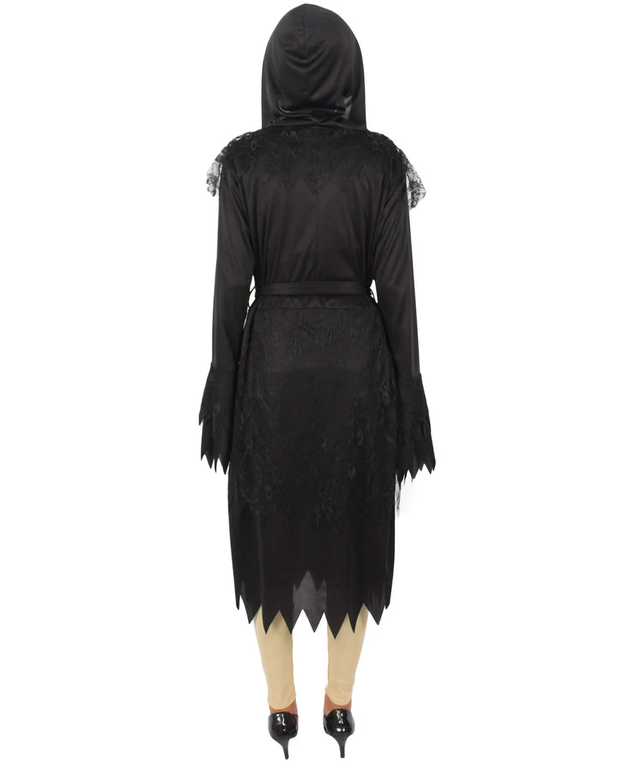 HPO Adult Women's Cloak Of Darkness 2Pc Costume | Black Halloween Costume 5 HPO Adult Women's Cloak Of Darkness 2Pc Costume | Black Halloween Costume