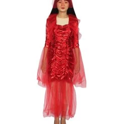 HPO Adult Women's Devilish Devil Bride Costume | Red Halloween Costume
