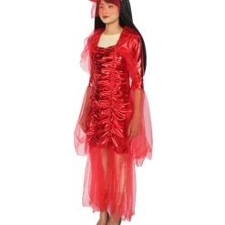 HPO Adult Women's Devilish Devil Bride Costume | Red Halloween Costume