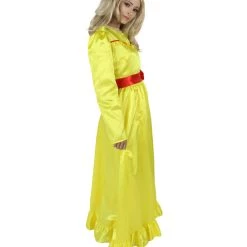 HPO Women's Evil Annabella Doll | White Long Maxi Dress In Satin-Feel | Premium Horror Halloween Costume 81 HPO Women's Evil Annabella Doll | White Long Maxi Dress In Satin-Feel | Premium Horror Halloween Costume