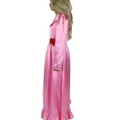 HPO Women's Evil Annabella Doll | White Long Maxi Dress In Satin-Feel | Premium Horror Halloween Costume 92 HPO Women's Evil Annabella Doll | White Long Maxi Dress In Satin-Feel | Premium Horror Halloween Costume