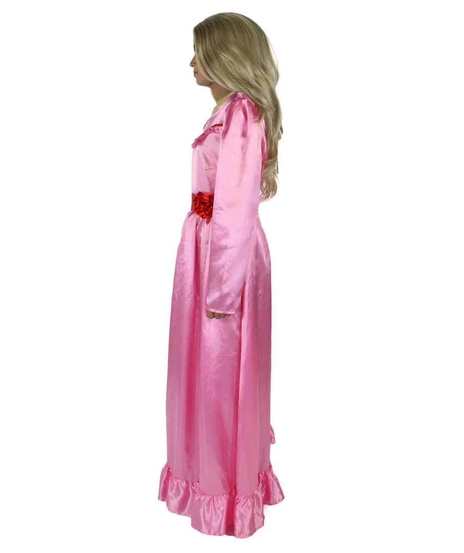 HPO Women's Evil Annabella Doll | White Long Maxi Dress In Satin-Feel | Premium Horror Halloween Costume 41 HPO Women's Evil Annabella Doll | White Long Maxi Dress In Satin-Feel | Premium Horror Halloween Costume