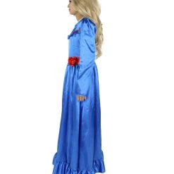 HPO Women's Evil Annabella Doll | White Long Maxi Dress In Satin-Feel | Premium Horror Halloween Costume 99 HPO Women's Evil Annabella Doll | White Long Maxi Dress In Satin-Feel | Premium Horror Halloween Costume