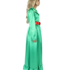 HPO Women's Evil Annabella Doll | White Long Maxi Dress In Satin-Feel | Premium Horror Halloween Costume 87 HPO Women's Evil Annabella Doll | White Long Maxi Dress In Satin-Feel | Premium Horror Halloween Costume
