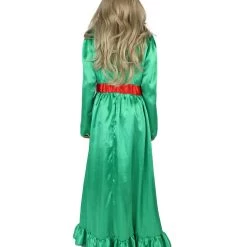 HPO Women's Evil Annabella Doll | White Long Maxi Dress In Satin-Feel | Premium Horror Halloween Costume 86 HPO Women's Evil Annabella Doll | White Long Maxi Dress In Satin-Feel | Premium Horror Halloween Costume