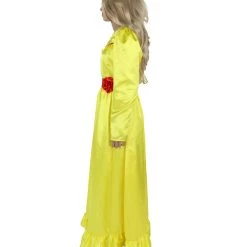 HPO Women's Evil Annabella Doll | White Long Maxi Dress In Satin-Feel | Premium Horror Halloween Costume 77 HPO Women's Evil Annabella Doll | White Long Maxi Dress In Satin-Feel | Premium Horror Halloween Costume