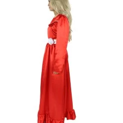 HPO Women's Evil Annabella Doll | White Long Maxi Dress In Satin-Feel | Premium Horror Halloween Costume 71 HPO Women's Evil Annabella Doll | White Long Maxi Dress In Satin-Feel | Premium Horror Halloween Costume