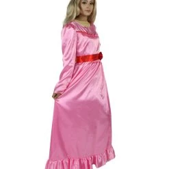 HPO Women's Evil Annabella Doll | White Long Maxi Dress In Satin-Feel | Premium Horror Halloween Costume 95 HPO Women's Evil Annabella Doll | White Long Maxi Dress In Satin-Feel | Premium Horror Halloween Costume
