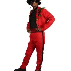 HPO Adult Men's Day Of The Dead Senor Costume | Red Cosplay Costume