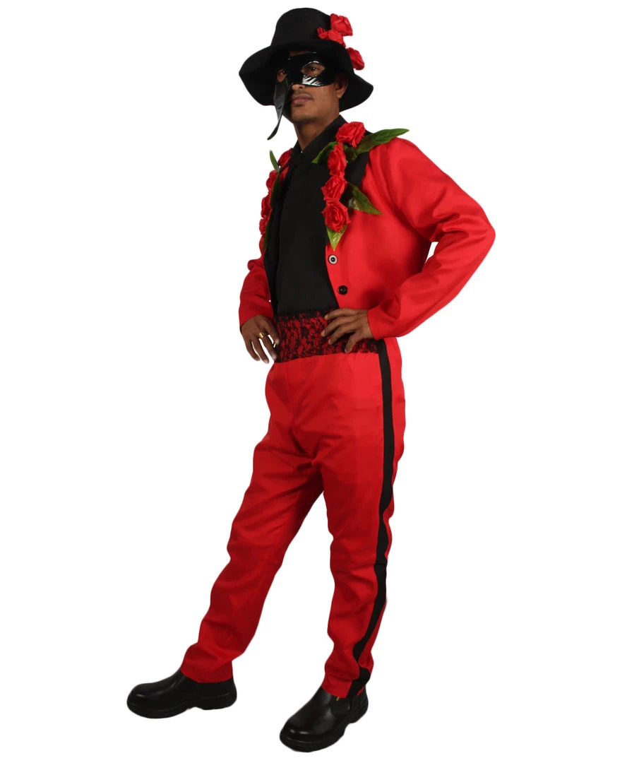 HPO Adult Men's Day Of The Dead Senor Costume | Red Cosplay Costume 1 HPO Adult Men's Day Of The Dead Senor Costume | Red Cosplay Costume