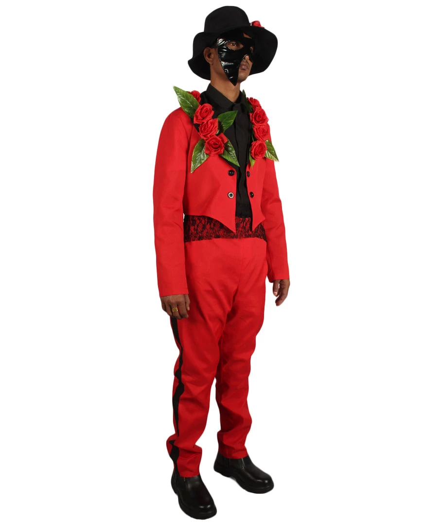 HPO Adult Men's Day Of The Dead Senor Costume | Red Cosplay Costume 7 HPO Adult Men's Day Of The Dead Senor Costume | Red Cosplay Costume