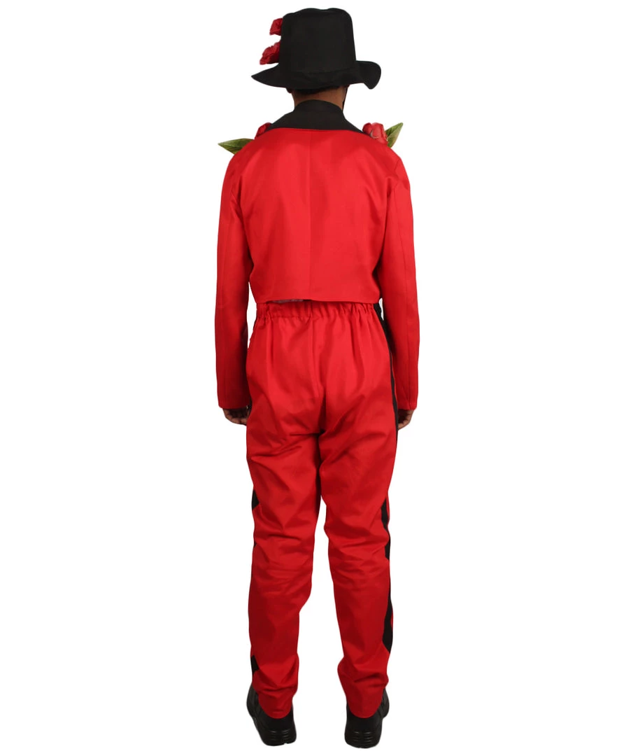HPO Adult Men's Day Of The Dead Senor Costume | Red Cosplay Costume 5 HPO Adult Men's Day Of The Dead Senor Costume | Red Cosplay Costume