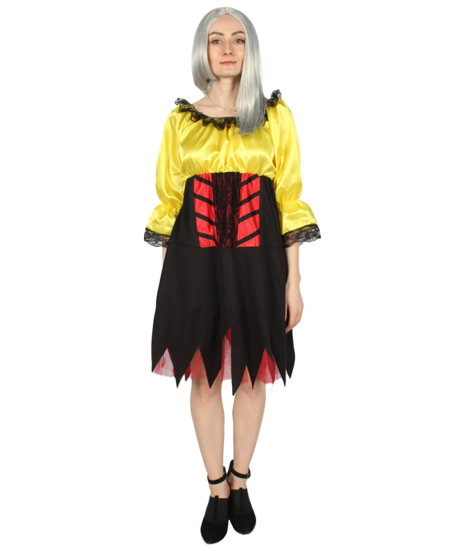 HPO Adult Women's Sexy Pirate Costume | Yellow Cosplay Costume 2 HPO Adult Women's Sexy Pirate Costume | Yellow Cosplay Costume
