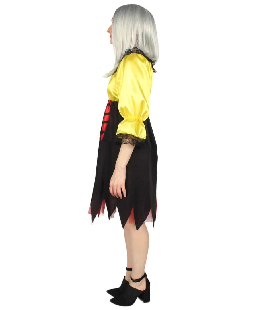 HPO Adult Women's Sexy Pirate Costume | Yellow Cosplay Costume 4 HPO Adult Women's Sexy Pirate Costume | Yellow Cosplay Costume