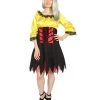 HPO Adult Women's Sexy Pirate Costume | Yellow Cosplay Costume