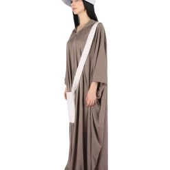 HPO Adult Women's Robe Handmaid Costume With Bag And Bonnet | Grey Cosplay Costume
