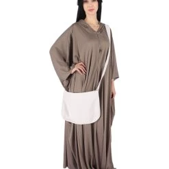 HPO Adult Women's Robe Handmaid Costume With Bag And Bonnet | Grey Cosplay Costume