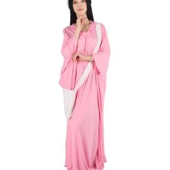 HPO Adult Women's Robe Handmaid With Bag And Bonnet Costume | Pink Cosplay Costume