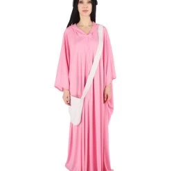HPO Adult Women's Robe Handmaid With Bag And Bonnet Costume | Pink Cosplay Costume