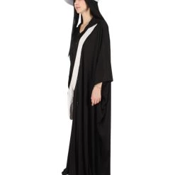 HPO Adult Women's Robe Handmaid Costume With Bag And Bonnet | Black Cosplay Costume