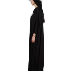HPO Adult Women's Robe Handmaid Costume With Bag And Bonnet | Black Cosplay Costume