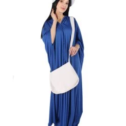 HPO Adult Women's Sky Robe Handmaid Costume With Bag And Bonnet | Blue Cosplay Costume
