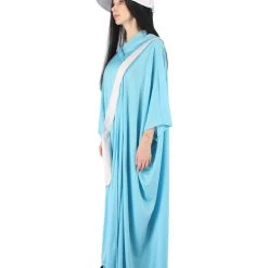 HPO Adult Women's Robe Handmaid Costume With Bag And Bonnet| Lt Blue Cosplay Costume