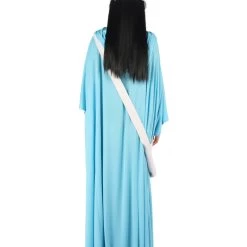 HPO Adult Women's Robe Handmaid Costume With Bag And Bonnet| Lt Blue Cosplay Costume