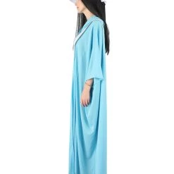 HPO Adult Women's Robe Handmaid Costume With Bag And Bonnet| Lt Blue Cosplay Costume