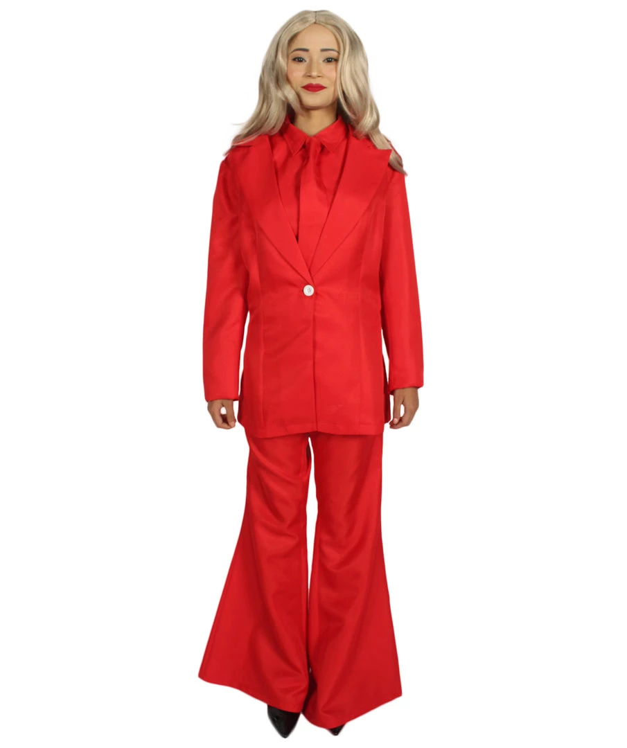 HPO Adult Women's Deluxe Party Devil Suit Costume | Red Cosplay Costume 2 HPO Adult Women's Deluxe Party Devil Suit Costume | Red Cosplay Costume
