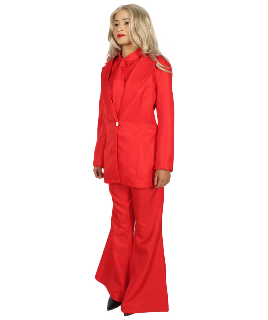 HPO Adult Women's Deluxe Party Devil Suit Costume | Red Cosplay Costume 3 HPO Adult Women's Deluxe Party Devil Suit Costume | Red Cosplay Costume