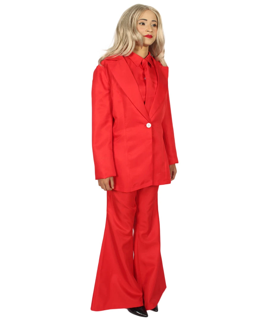 HPO Adult Women's Deluxe Party Devil Suit Costume | Red Cosplay Costume 5 HPO Adult Women's Deluxe Party Devil Suit Costume | Red Cosplay Costume