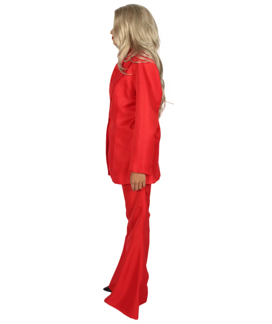 HPO Adult Women's Deluxe Party Devil Suit Costume | Red Cosplay Costume 4 HPO Adult Women's Deluxe Party Devil Suit Costume | Red Cosplay Costume