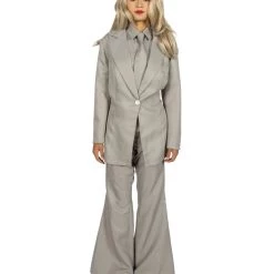 HPO Adult Women's EXCLUSIVE! Deluxe Singer Party Suit Costume | Grey Cosplay Costume