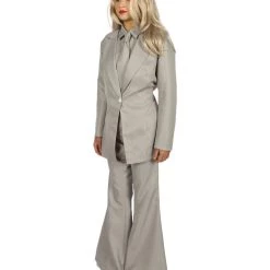 HPO Adult Women's EXCLUSIVE! Deluxe Singer Party Suit Costume | Grey Cosplay Costume 10 HPO Adult Women's EXCLUSIVE! Deluxe Singer Party Suit Costume | Grey Cosplay Costume