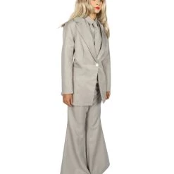 HPO Adult Women's EXCLUSIVE! Deluxe Singer Party Suit Costume | Grey Cosplay Costume 14 HPO Adult Women's EXCLUSIVE! Deluxe Singer Party Suit Costume | Grey Cosplay Costume