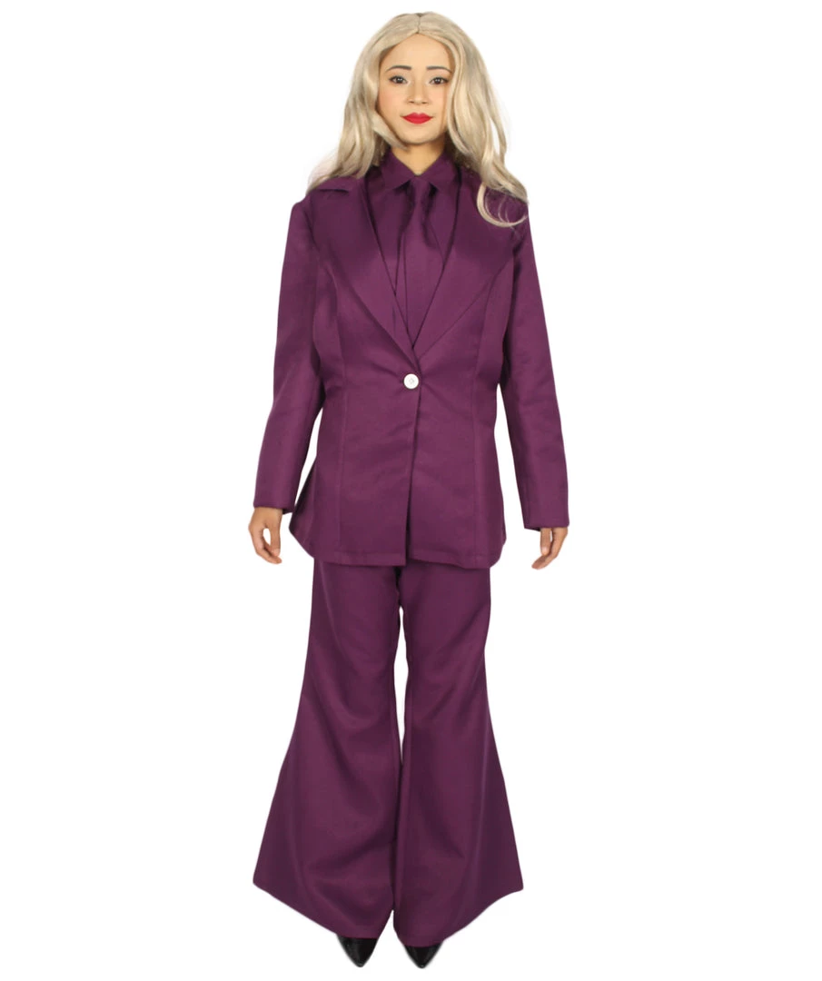 HPO Adult Women's EXCLUSIVE! Deluxe Singer Party Suit Costume | Lt. Purple Cosplay Costume 2 HPO Adult Women's EXCLUSIVE! Deluxe Singer Party Suit Costume | Lt. Purple Cosplay Costume