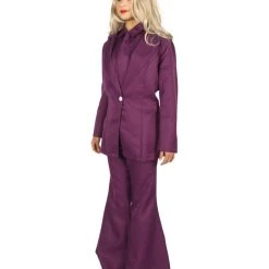 HPO Adult Women's EXCLUSIVE! Deluxe Singer Party Suit Costume | Lt. Purple Cosplay Costume 10 HPO Adult Women's EXCLUSIVE! Deluxe Singer Party Suit Costume | Lt. Purple Cosplay Costume