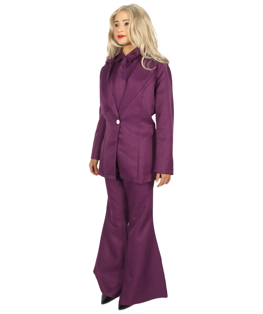 HPO Adult Women's EXCLUSIVE! Deluxe Singer Party Suit Costume | Lt. Purple Cosplay Costume 3 HPO Adult Women's EXCLUSIVE! Deluxe Singer Party Suit Costume | Lt. Purple Cosplay Costume