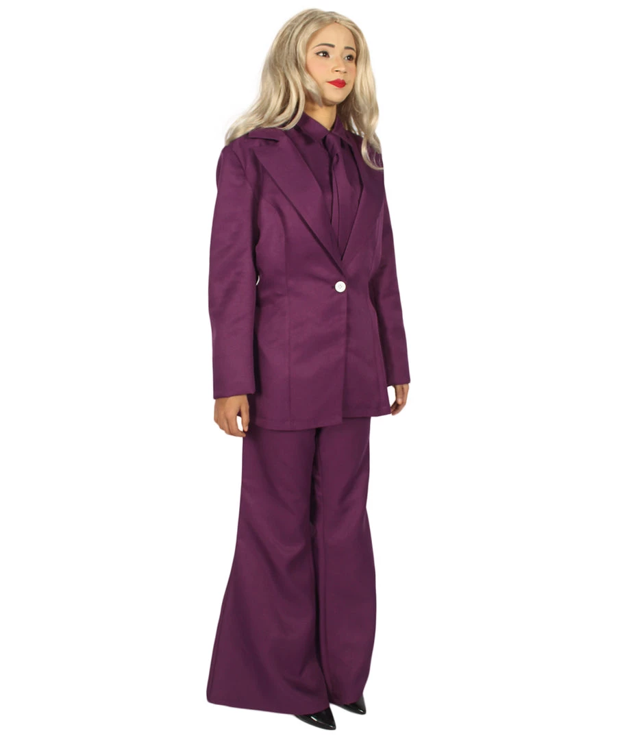 HPO Adult Women's EXCLUSIVE! Deluxe Singer Party Suit Costume | Lt. Purple Cosplay Costume 7 HPO Adult Women's EXCLUSIVE! Deluxe Singer Party Suit Costume | Lt. Purple Cosplay Costume