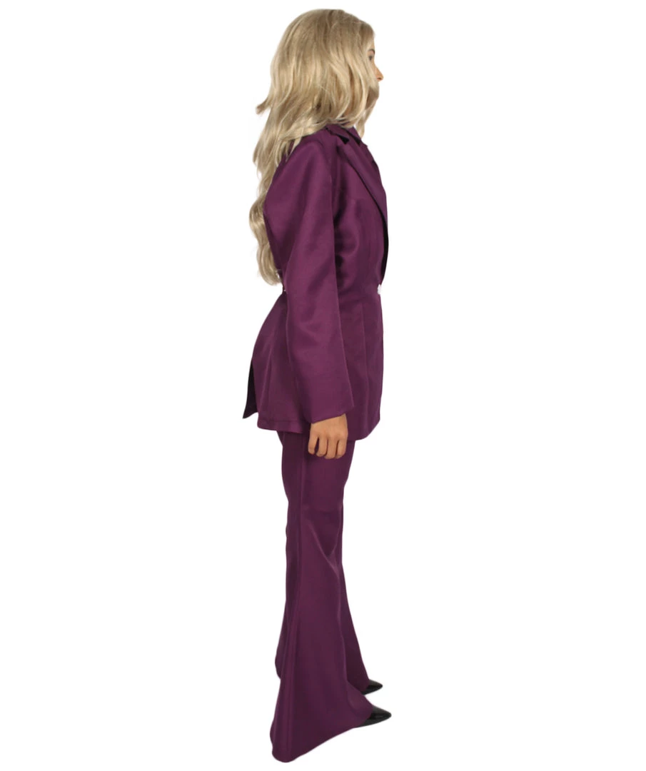HPO Adult Women's EXCLUSIVE! Deluxe Singer Party Suit Costume | Lt. Purple Cosplay Costume 6 HPO Adult Women's EXCLUSIVE! Deluxe Singer Party Suit Costume | Lt. Purple Cosplay Costume
