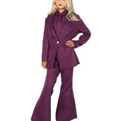 HPO Adult Women's EXCLUSIVE! Deluxe Singer Party Suit Costume | Lt. Purple Cosplay Costume