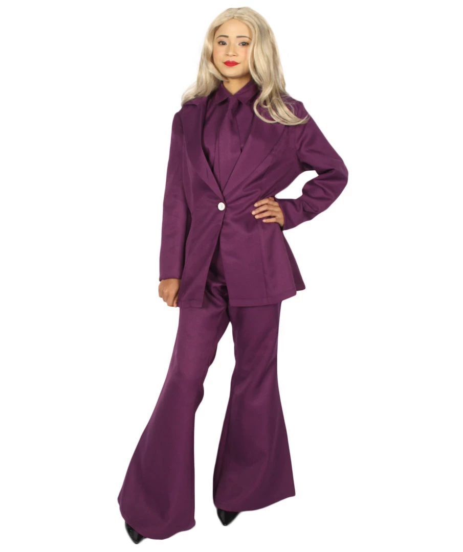 HPO Adult Women's EXCLUSIVE! Deluxe Singer Party Suit Costume | Lt. Purple Cosplay Costume 1 HPO Adult Women's EXCLUSIVE! Deluxe Singer Party Suit Costume | Lt. Purple Cosplay Costume