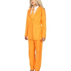 HPO Adult Women's EXCLUSIVE! Deluxe Singer Summer Party Suit Costume | Orange Cosplay Costume 10 HPO Adult Women's EXCLUSIVE! Deluxe Singer Summer Party Suit Costume | Orange Cosplay Costume