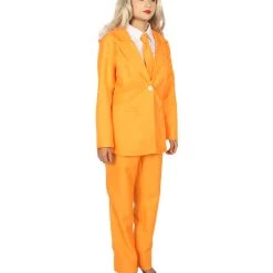 HPO Adult Women's EXCLUSIVE! Deluxe Singer Summer Party Suit Costume | Orange Cosplay Costume 14 HPO Adult Women's EXCLUSIVE! Deluxe Singer Summer Party Suit Costume | Orange Cosplay Costume