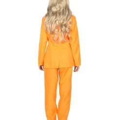 HPO Adult Women's EXCLUSIVE! Deluxe Singer Summer Party Suit Costume | Orange Cosplay Costume 12 HPO Adult Women's EXCLUSIVE! Deluxe Singer Summer Party Suit Costume | Orange Cosplay Costume