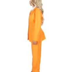 HPO Adult Women's EXCLUSIVE! Deluxe Singer Summer Party Suit Costume | Orange Cosplay Costume 11 HPO Adult Women's EXCLUSIVE! Deluxe Singer Summer Party Suit Costume | Orange Cosplay Costume